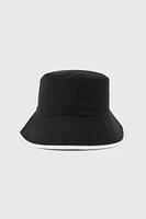 Ardene Reversible Bucket Hat in Black | 100% Cotton