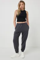 Ardene Regular Rise Oversized Sweatpants in Grey | Size Large | Polyester/Cotton