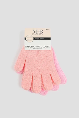 Ardene Exfoliating Bath Gloves in Light Pink