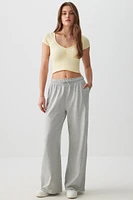 Ardene Organic Cotton Wide Leg Pants in | Size | Cotton/Elastane | Eco-Conscious