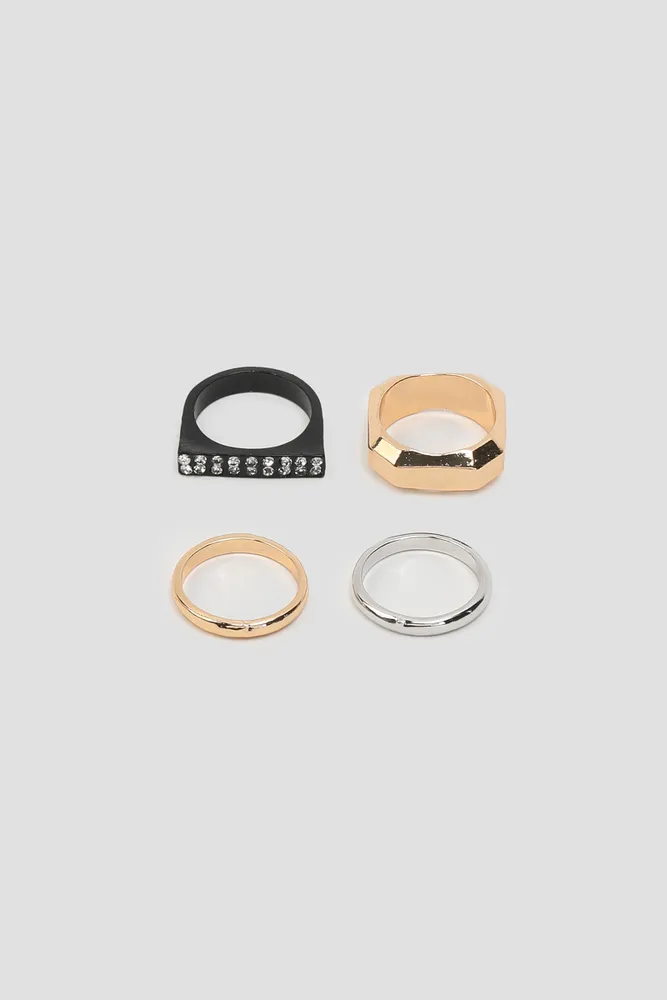 Ardene 4-Pack Signet Rings | Size