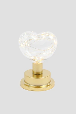 Ardene Heart Bulb Lamp in Gold