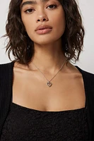 Ardene Twisted Heart Necklace in Silver