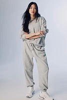 Ardene Baggy Sweatpants in Light Grey | Size | Polyester/Cotton | Fleece-Lined | Eco-Conscious