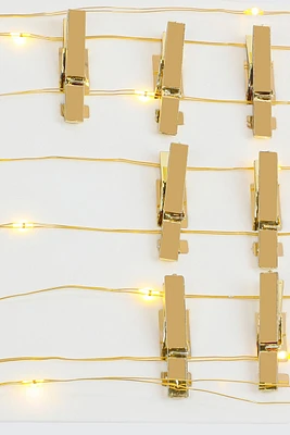 Ardene LED String Lights with Pins in Gold