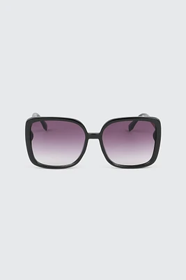 Ardene Oversized Square Sunglasses with Chain in