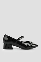 Ardene Black Patent Faux Leather Mary-Janes | Size | Eco-Conscious