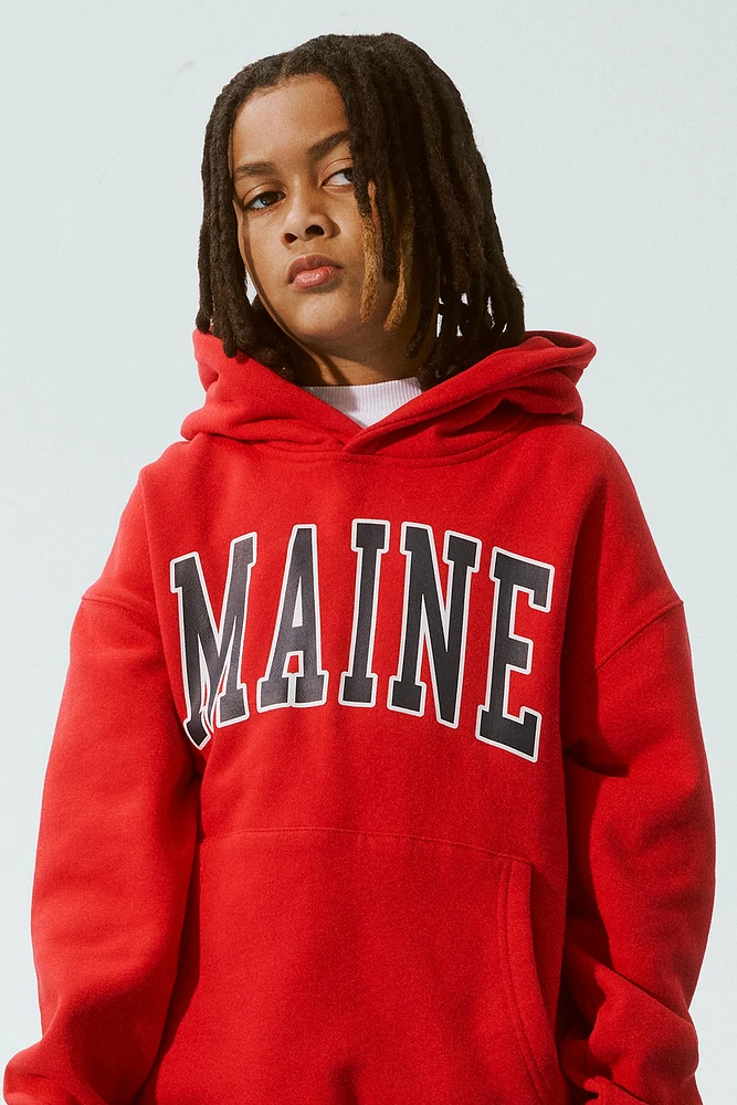 Ardene Kids Graphic Hoodie in Red | Size | Polyester/Cotton | Fleece-Lined