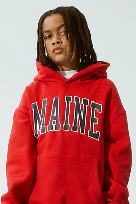 Ardene Kids Graphic Hoodie in Red | Size | Polyester/Cotton | Fleece-Lined
