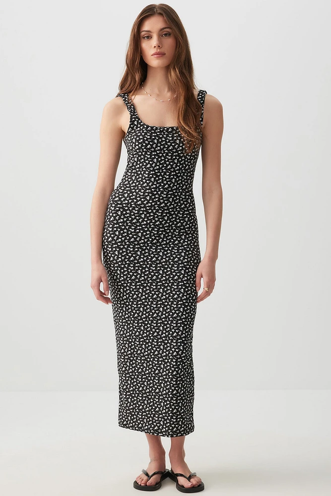 Ardene Super Soft Bodycon Tank Midi Dress | Size | Polyester/Elastane | Eco-Conscious