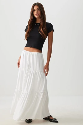 Ardene Maxi Tiered Skirt in | Size | 100% Viscose