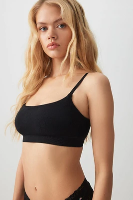 Ardene Seamless Bralette in Black | Size | Nylon/Elastane