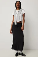 Ardene Mesh Maxi Skirt in | Size | Polyester/Spandex