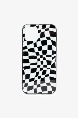 Ardene Wavy Checkered iPhone 12/12 Pro Case in Black