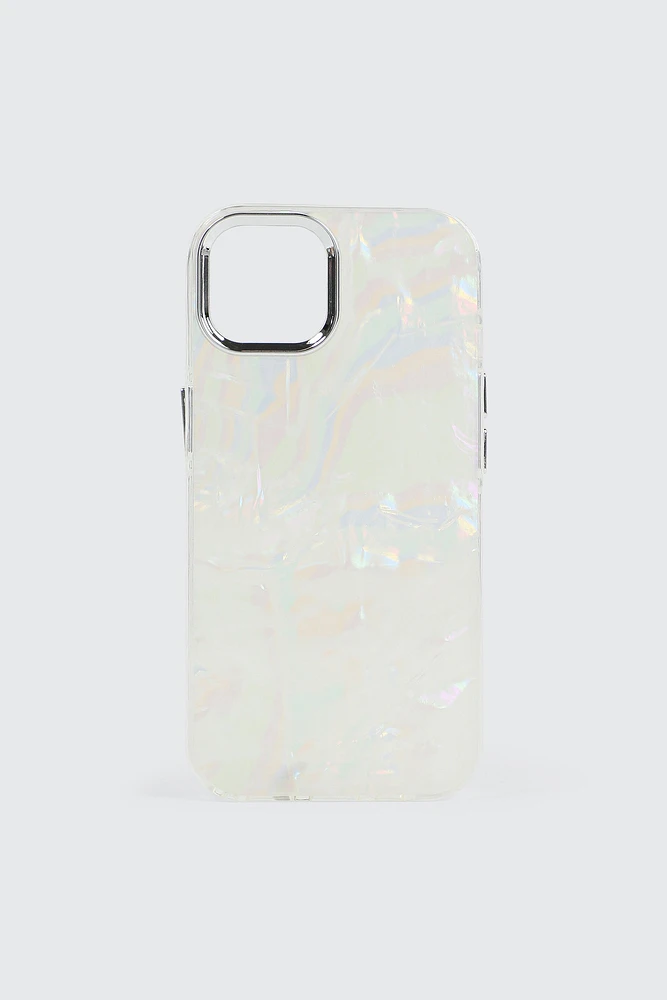 Ardene Pearl iPhone 13/14/15 Case in White