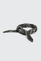 Ardene Paisley Bandana in Khaki | Polyester