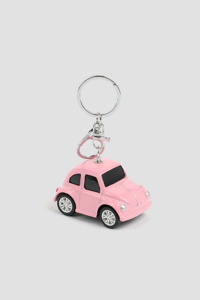 Ardene Pink Car Keychain in Light Pink