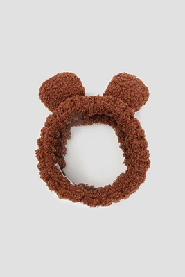 Ardene Bear Spa Headband in Brown