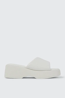 Ardene Puff Strap Platform Sandals in | Size | Faux Leather | Eco-Conscious