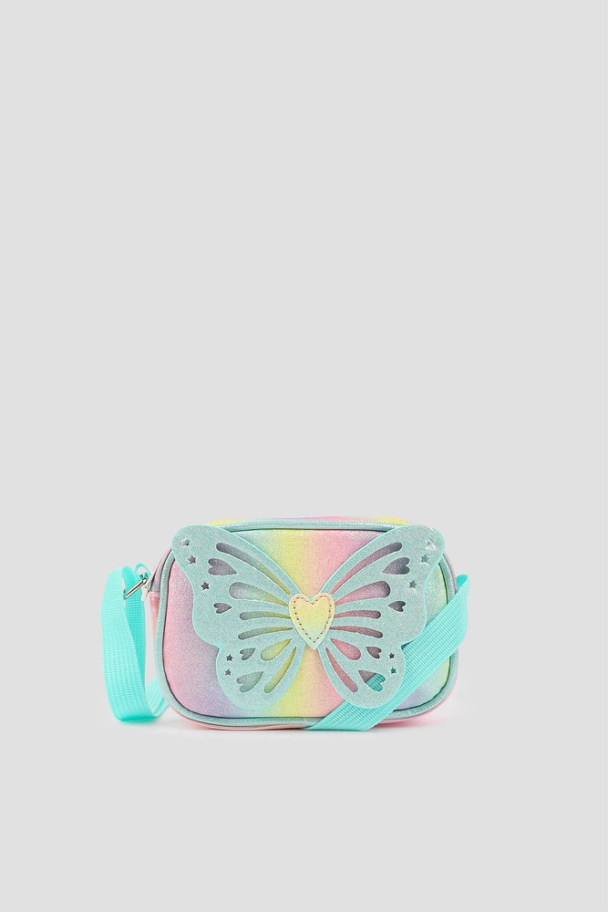 Ardene Kids Multicolored Crossbody Bag in Light Blue