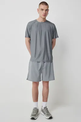 Ardene Man Athletic Shorts For Men in Light Grey | Size | Polyester/Nylon/Elastane