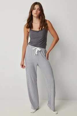 Ardene Flared PJ Pants in Light | Size | Polyester/Elastane | Eco-Conscious