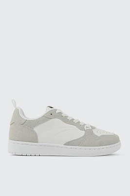 Ardene Faux Leather Sneakers in Light | Size