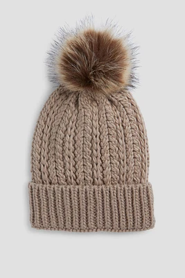 Ardene Knitted Pompom Beanie in | 100% Acrylic