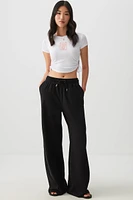 Ardene Organic Cotton Wide Leg Pants in | Size | Cotton/Elastane | Eco-Conscious