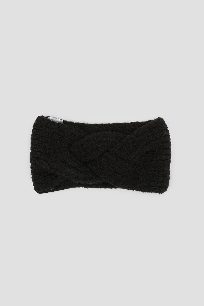 Ardene Braided Knit Headband in | Polyester/Elastane