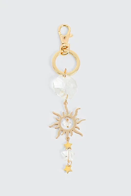 Ardene Celestial Keychain in Gold