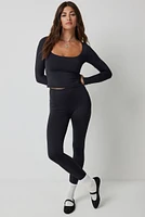 Ardene Contour Ankle Leggings in Black | Size | Elastane/Polyamide