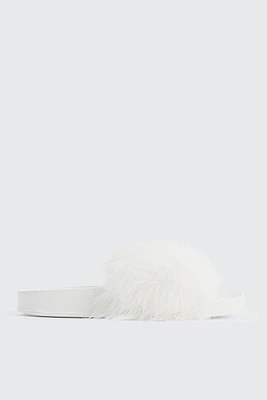 Ardene Faux Fur Slides in | Size