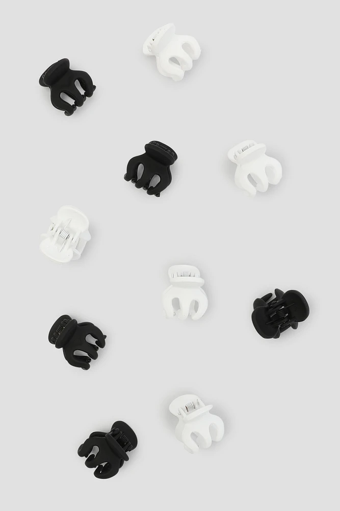 Ardene 10-Pack of Mini Hair Claws in Black