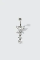 Ardene Butterfly Navel Piercing in Silver