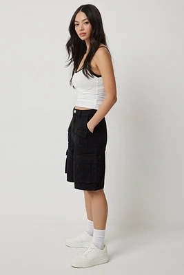 Ardene High Rise Cargo Skater Jorts in | Size | 100% Cotton