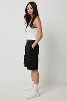 Ardene High Rise Cargo Skater Jorts in | Size | 100% Cotton