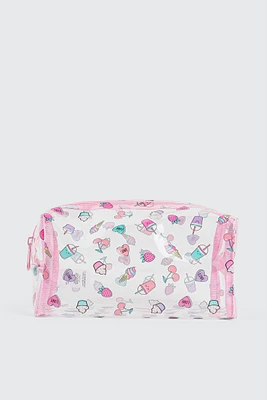 Ardene Kids Clear Sweets Makeup Bag