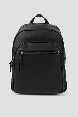 Ardene Large Faux Leather Backpack in | Faux Leather/Polyester