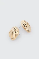 Ardene Knotted Stud Earrings in Gold | Stainless Steel