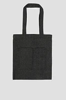 Ardene Canvas Tote Bag in Black | Polyester | Eco-Conscious | 100% Recycled
