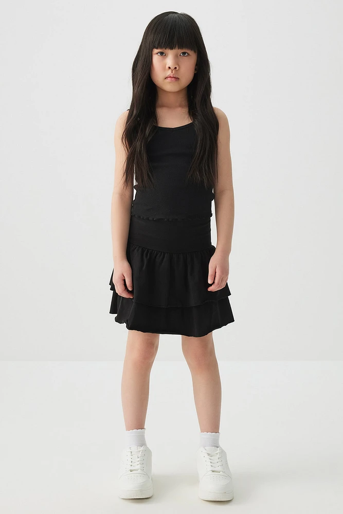 Ardene Kids Short Tiered Skirt in | Size | Spandex/Cotton