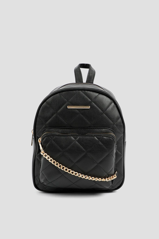 Ardene Quilted Backpack in | Faux Leather/Polyester