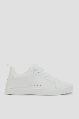 Ardene Lace-Up Tennis Sneakers in | Size | Faux Leather