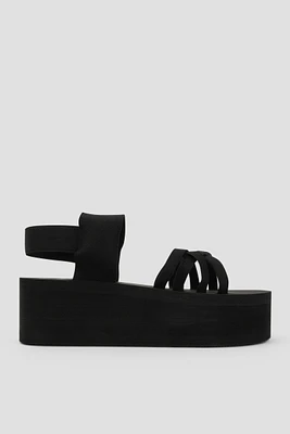 Ardene Strapy Platform Sandals in Black | Size