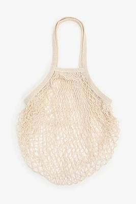 Ardene Fishnet Bag in Beige | Polyester
