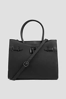 Ardene Tote Bag with Padlock Detail in | Faux Leather/Polyester