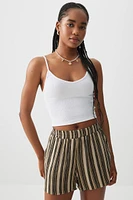 Ardene Basic V-Neck Crop Tank Top in | Size | Cotton/Elastane | Eco-Conscious
