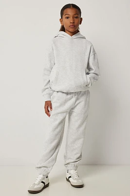 Ardene Kids Classic Sweatpants in Light Grey | Size | Polyester/Cotton | Fleece-Lined