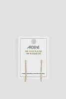 Ardene 14K Gold Plated Linear Earrings